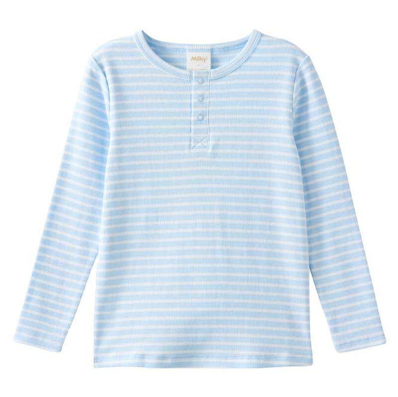Milky Mist Stripe Henley image number 0